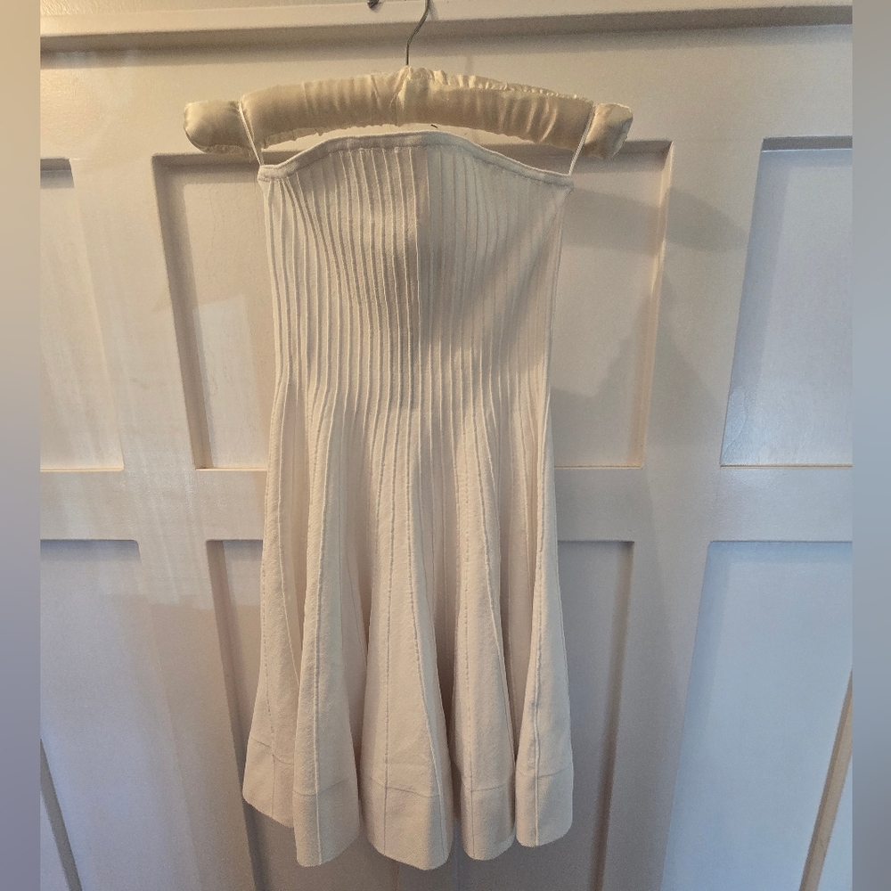 NWT Express Ribbed Sweater Mini Dress White Small